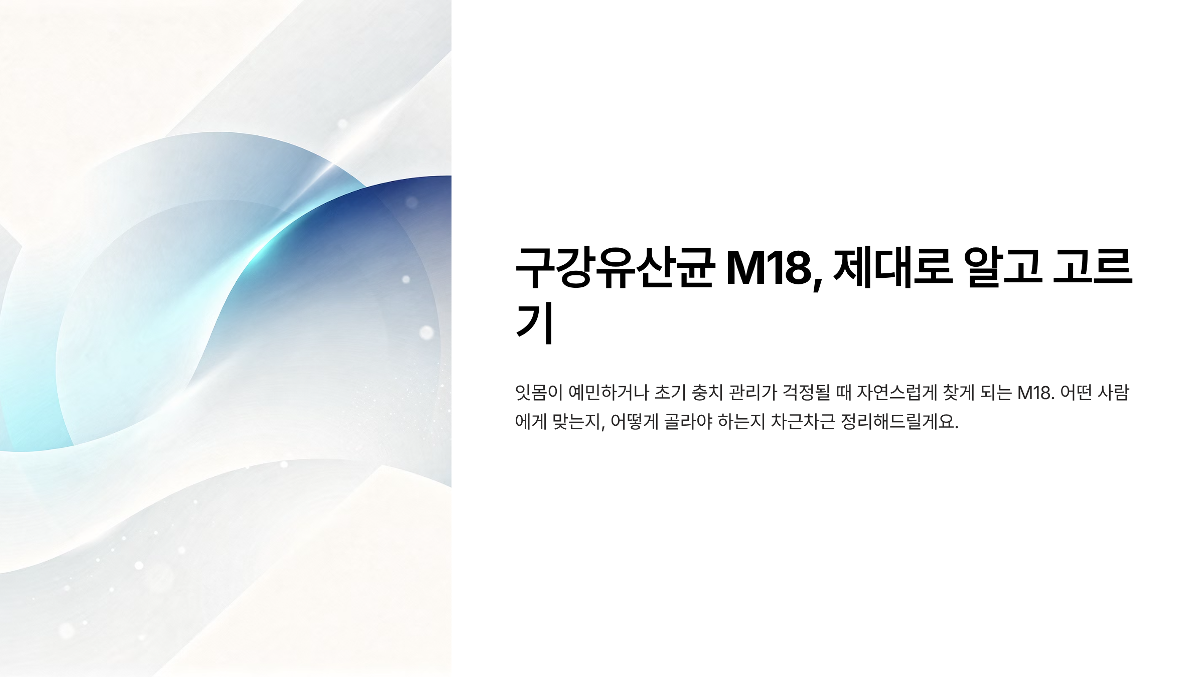 구강유산균m18 추천
