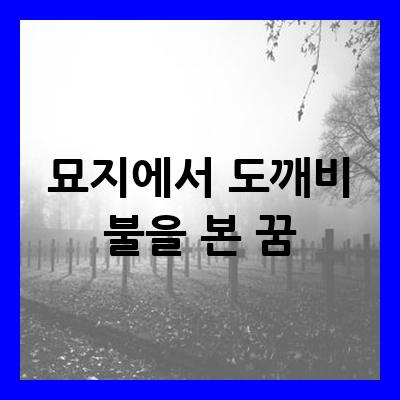 묘지에서 도깨비 불을 본 꿈