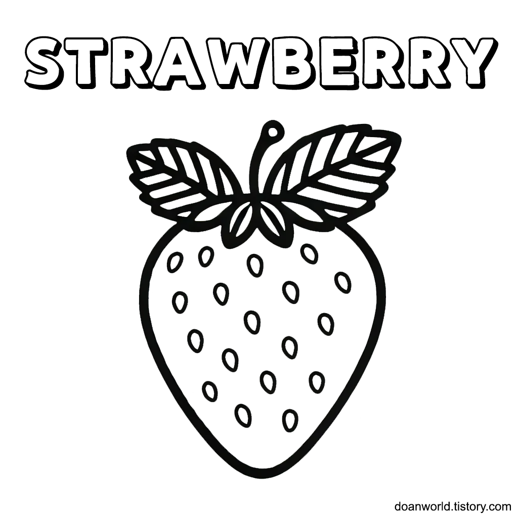 Strawberry Coloring Page