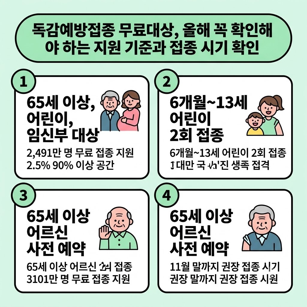 독감예방접종 무료대상, 올해 꼭 확인해야 하는 지원 기준과 접종 시기