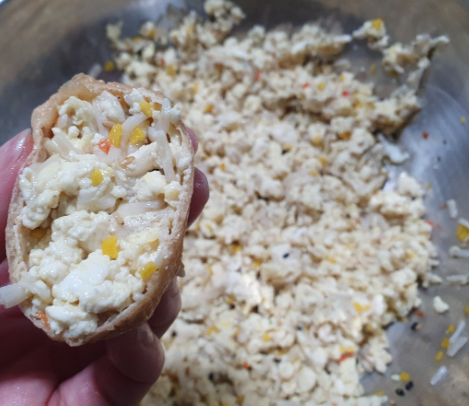 두부 유부초밥 완성