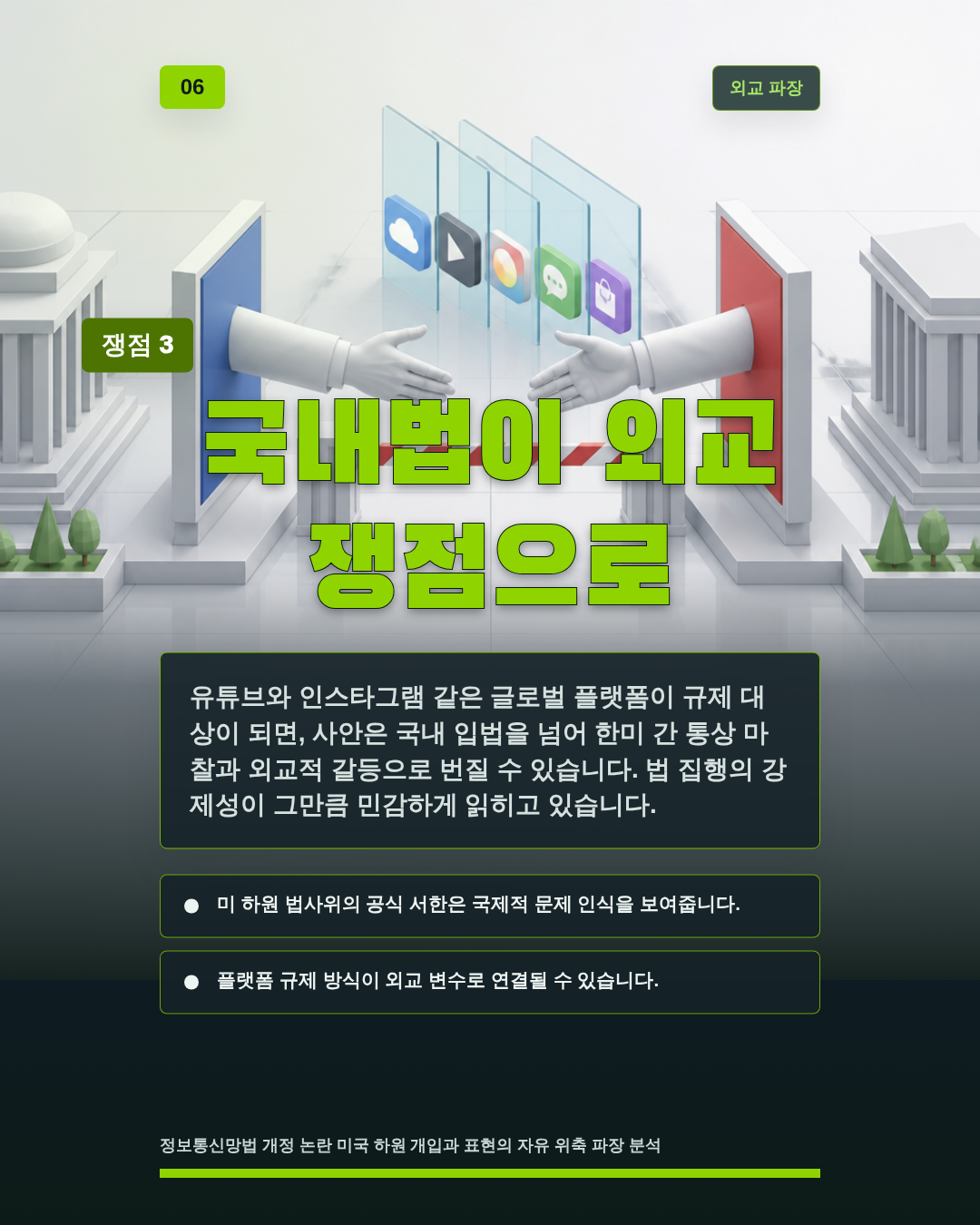 국내법이 외교 쟁점으로