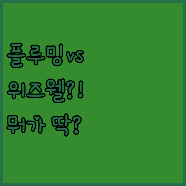 플루밍 vs 위즈웰 무선 핸드믹서 전..