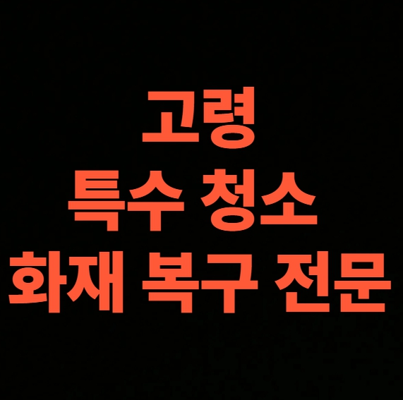 고령 화재청소 전문업체