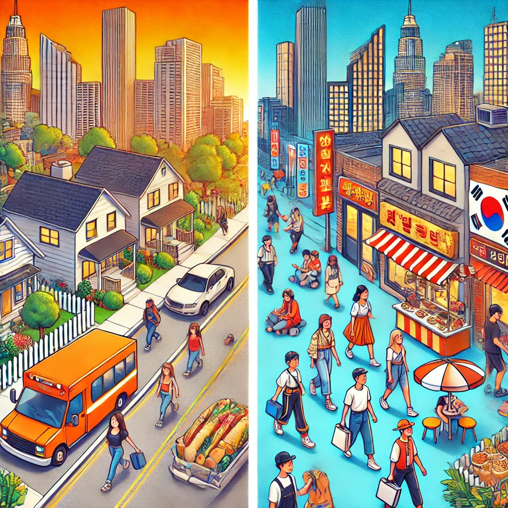 미국과 한국의 생활 비교