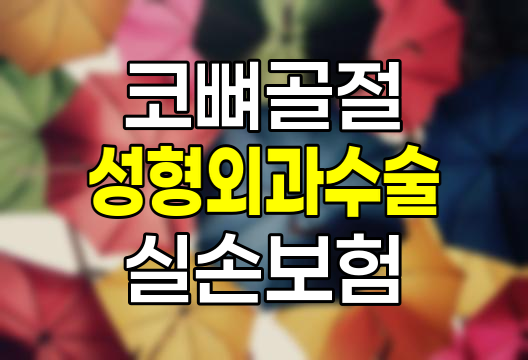 코뼈 골절 성형외과 수술 실손보험 적용 기준