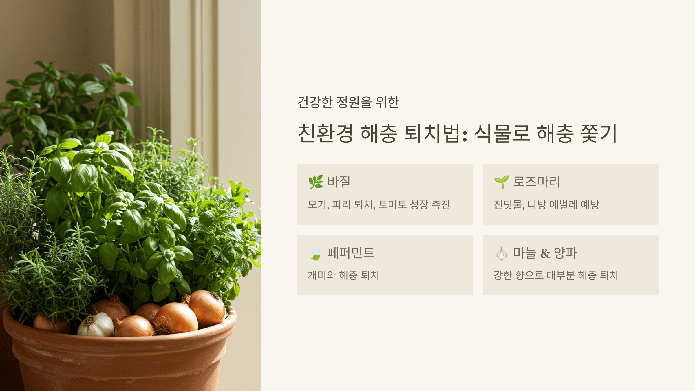 식물로 해충 쫓기