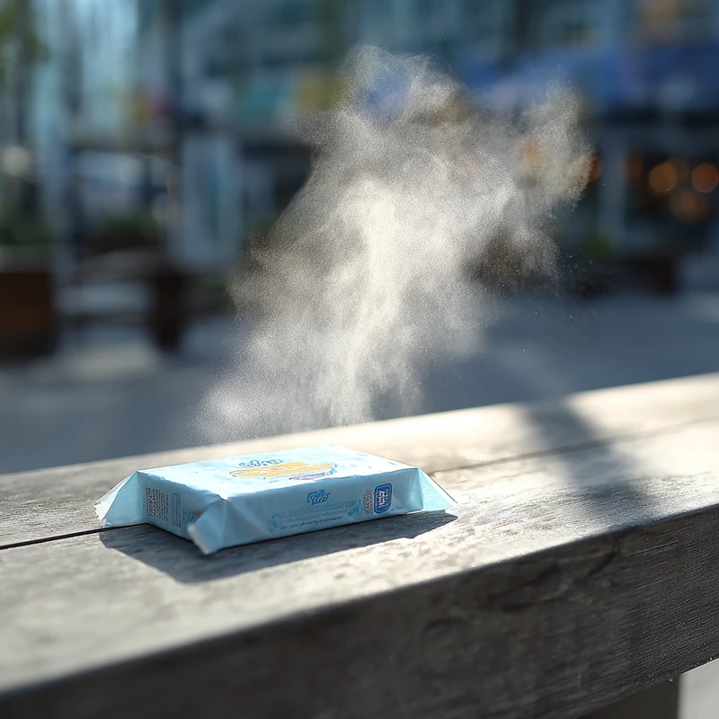 2025 살균 물티슈로 야외와 공공장소 표면을 철저히 소독하는 상황, 살균력, 위생 관리, 생활 방역, 청결, 강력 살균 키워드가 자연스럽게 결합