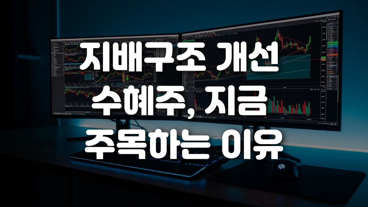 지배구조 개선 수혜주 지금 주목하는 이유