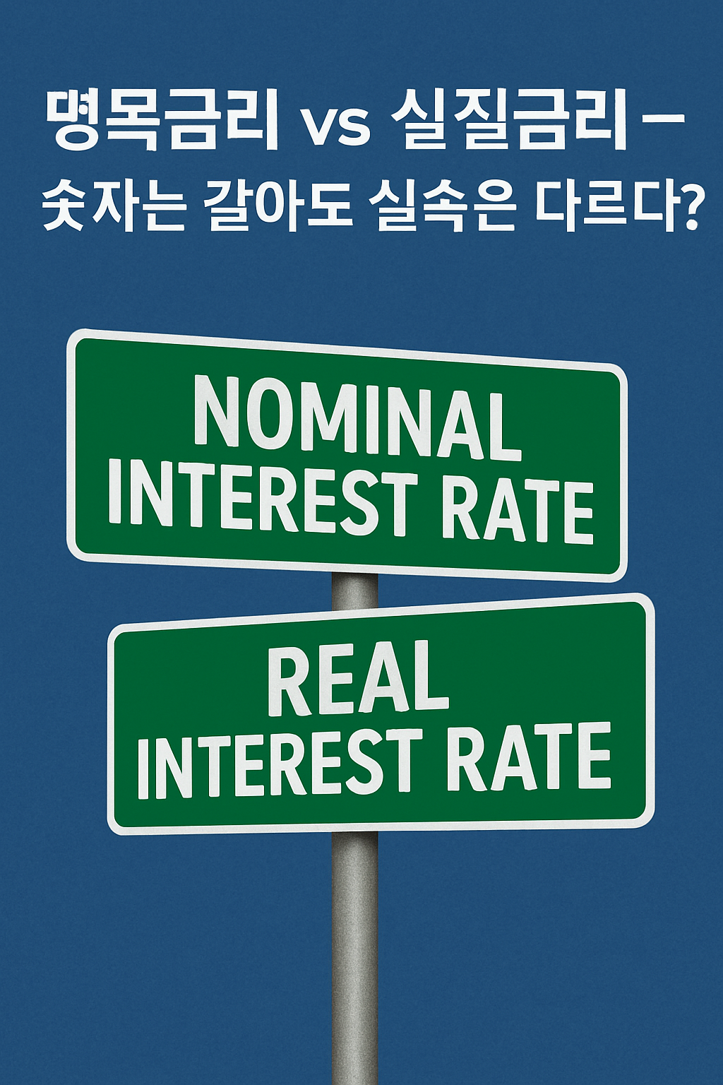 명목금리 vs 실질금리 – 숫자는 같아도 실속은 다르다?