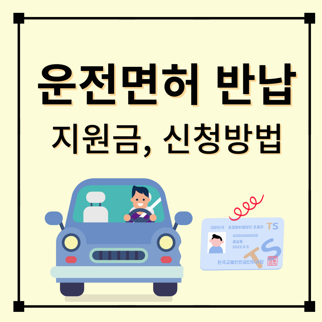 어르신 운전면허 반납 혜택! 지원금 20만원, 신청 방법 안내