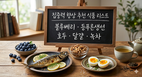 집중력 향상 음식 TOP5