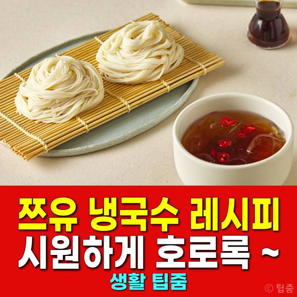 쯔유 냉국수 맛집 레시피