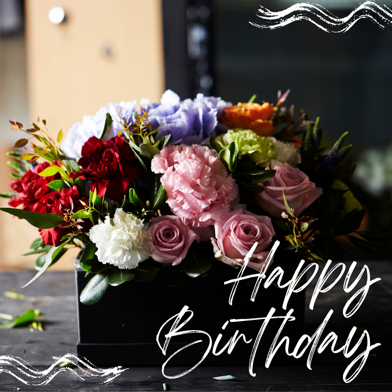 생일 축한 꽃다발 이미지