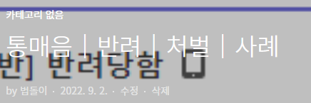 통매음 반려 사례를 알아보자
