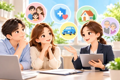 보험 가입 전 상담 내용을 확인하는 모습10
