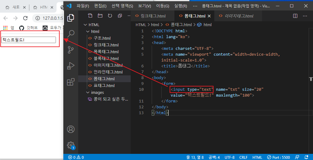 input태그 text타입 설명 이미지