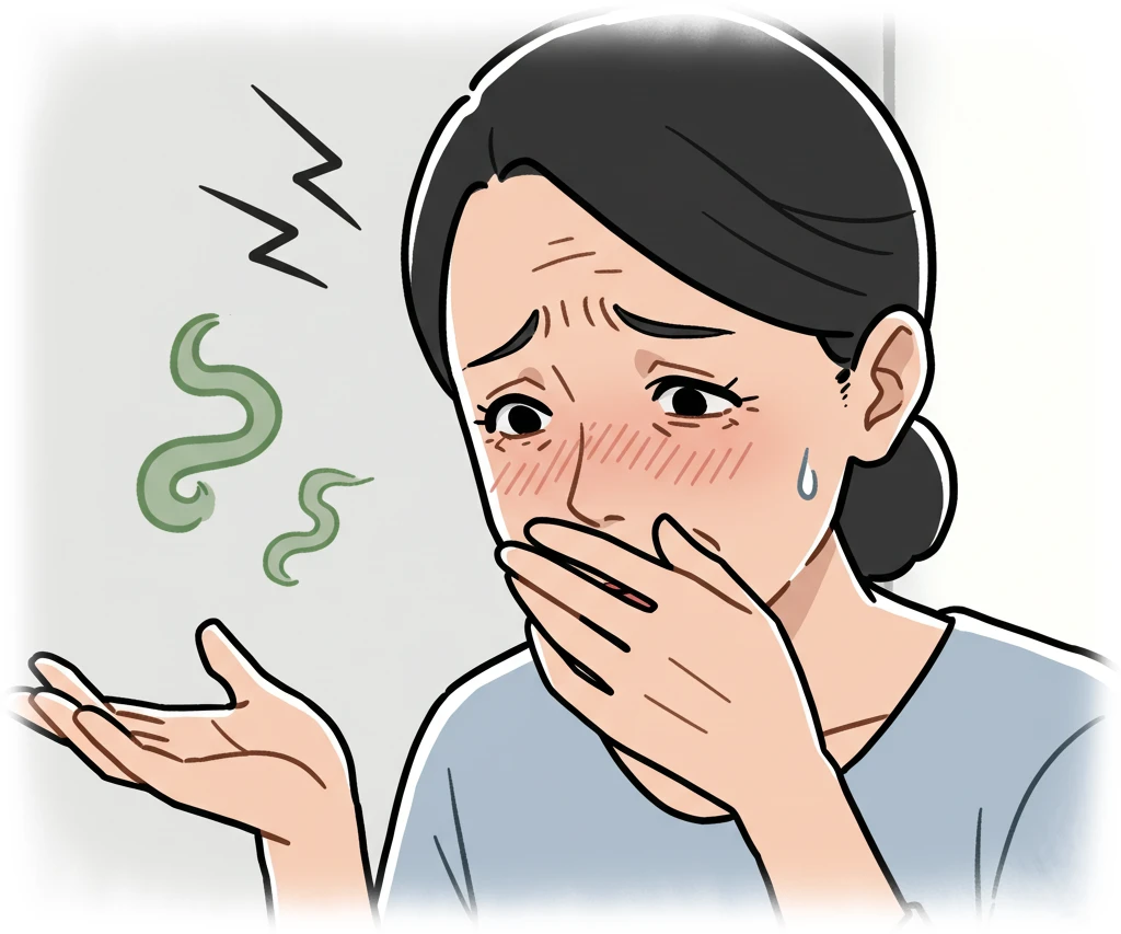 냄새에-당황한-여자