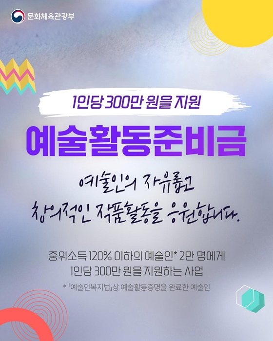 2025년 예술활동준비금 지원사업 신청방법 및 대상, 혜택 총정리