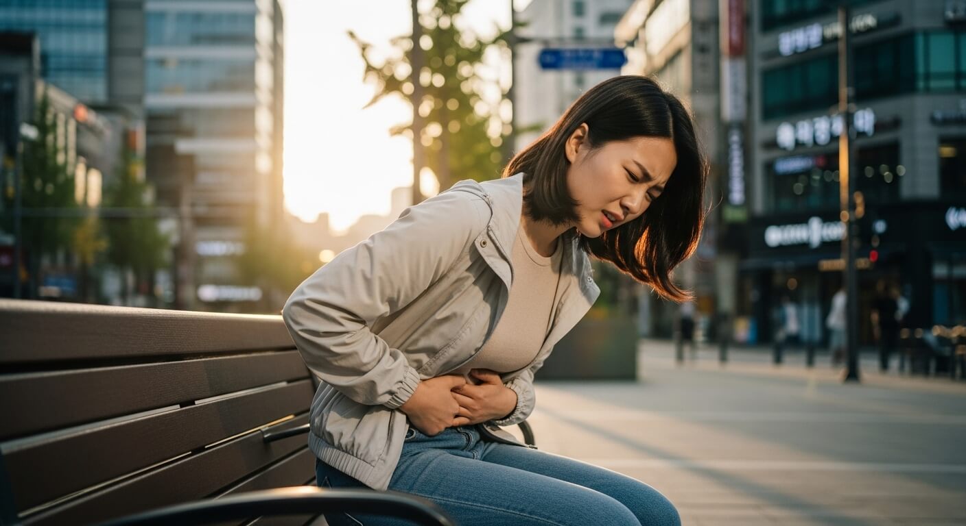 왼쪽 갈비뼈 아래 통증