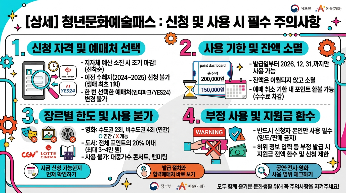 신청 및 사용 시 필수 주의사항