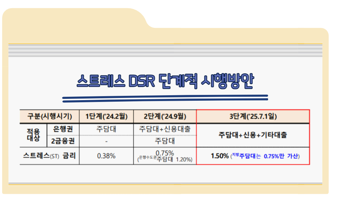 스트레스 DSR 단계적 시행