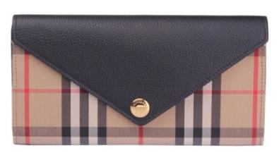 버버리 [BURBERRY] 빈티지 체크 레더 장지갑 8026108