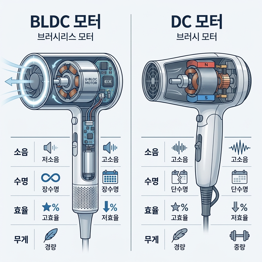 헤어드라이기 고르는법 풍속 온도 조절 단계