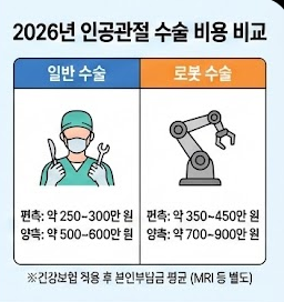 인공관절 수술 비용