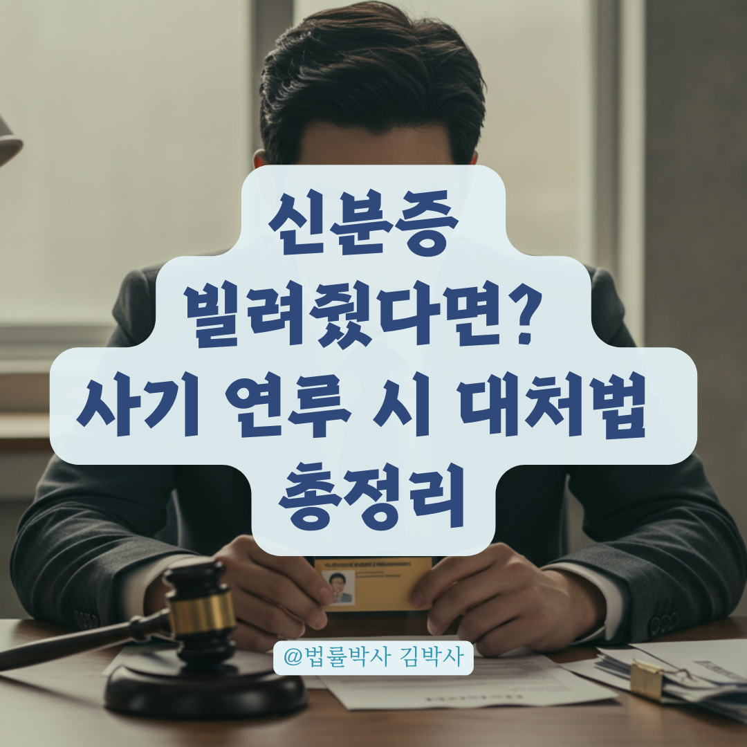 타인에게 신분증 빌려줬다가 사기 연루됐다면 법원 대응법 알아보기.