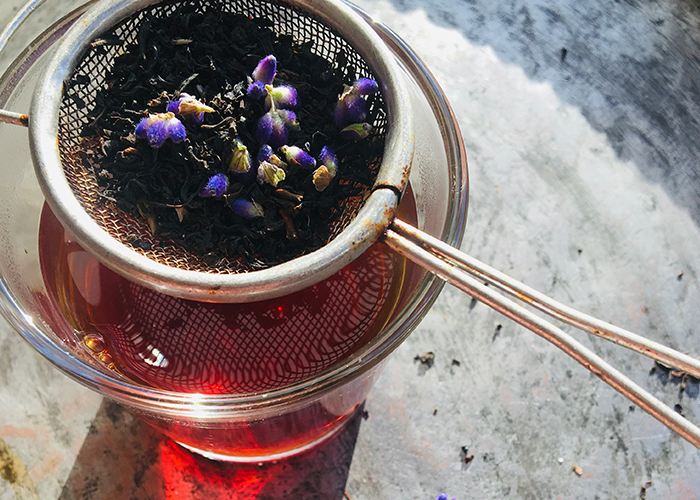 라벤더 차를 추출하고 있는 이미지