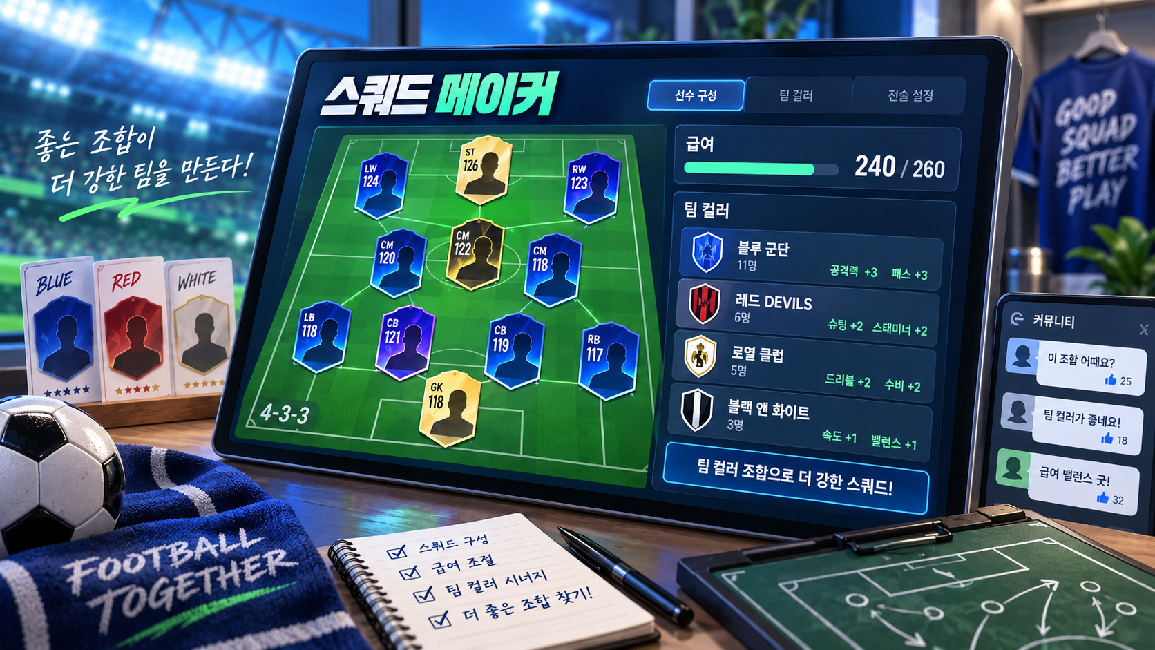 스쿼드 메이커와 팀 컬러 조합의 모든 것