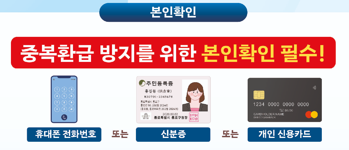 대한민국 수산대전 온누리상품권 환급 본인 확인