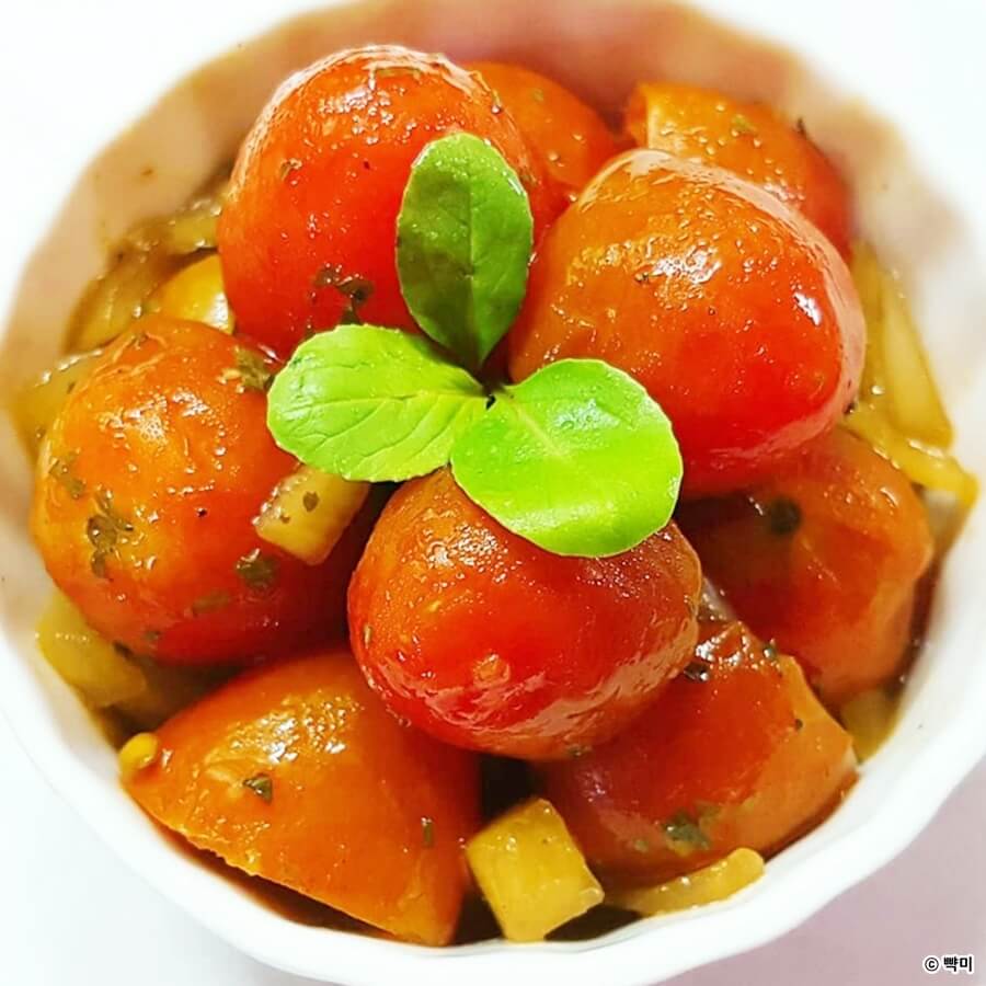 토마토-요리-방울토마토-절임-마리네이드-샐러드-만들기