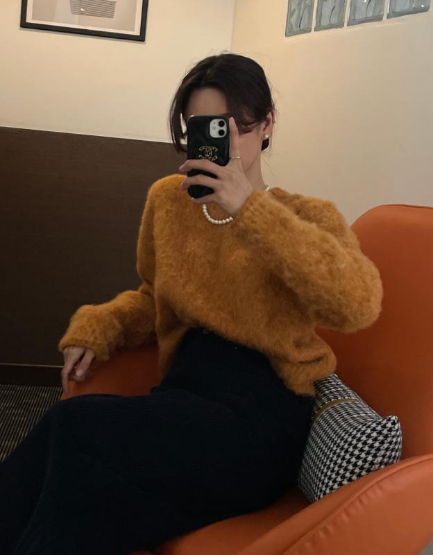 알파카 브러쉬 모헤어 울 부클 니트 (추천)