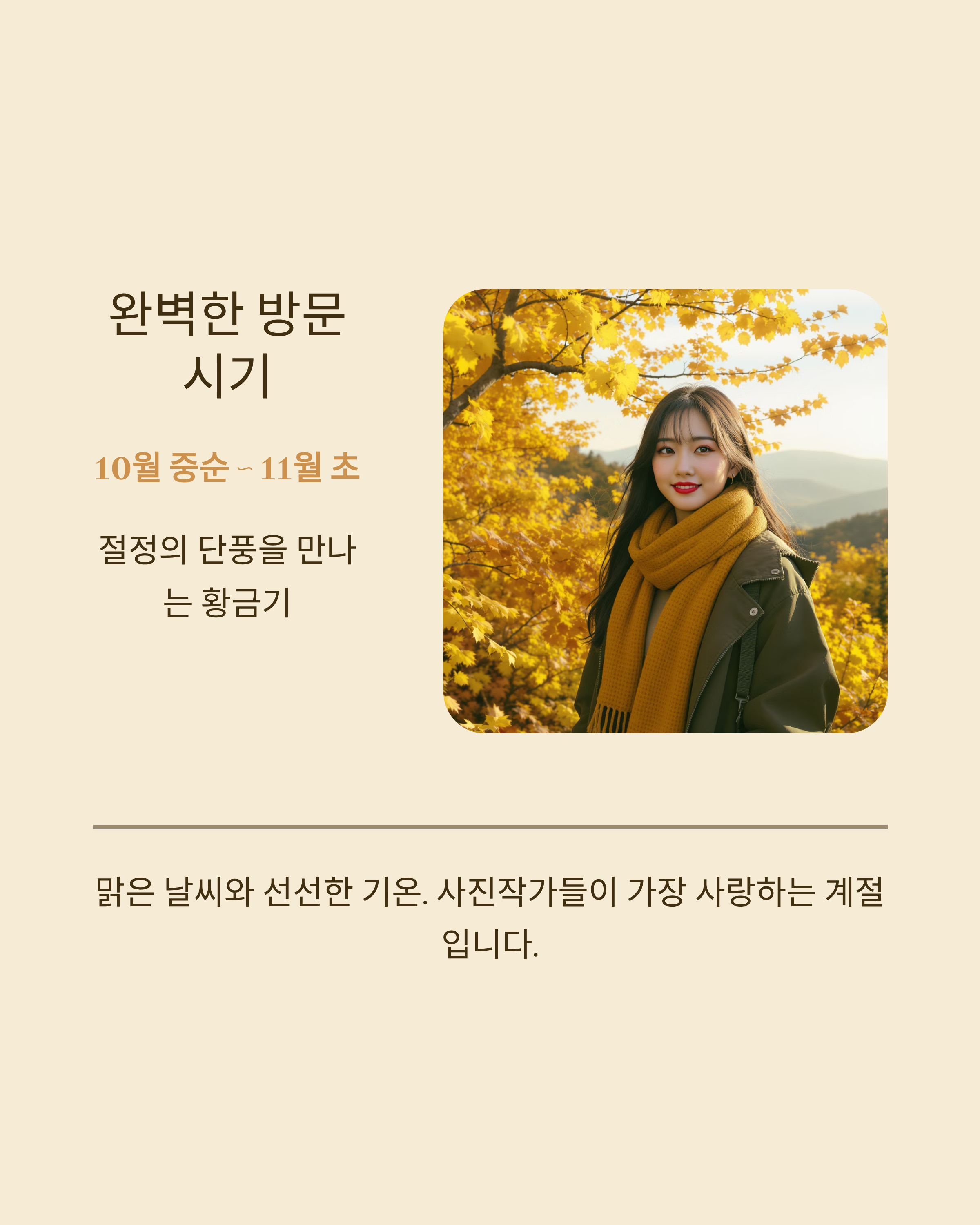 오대산 단풍 절정시기