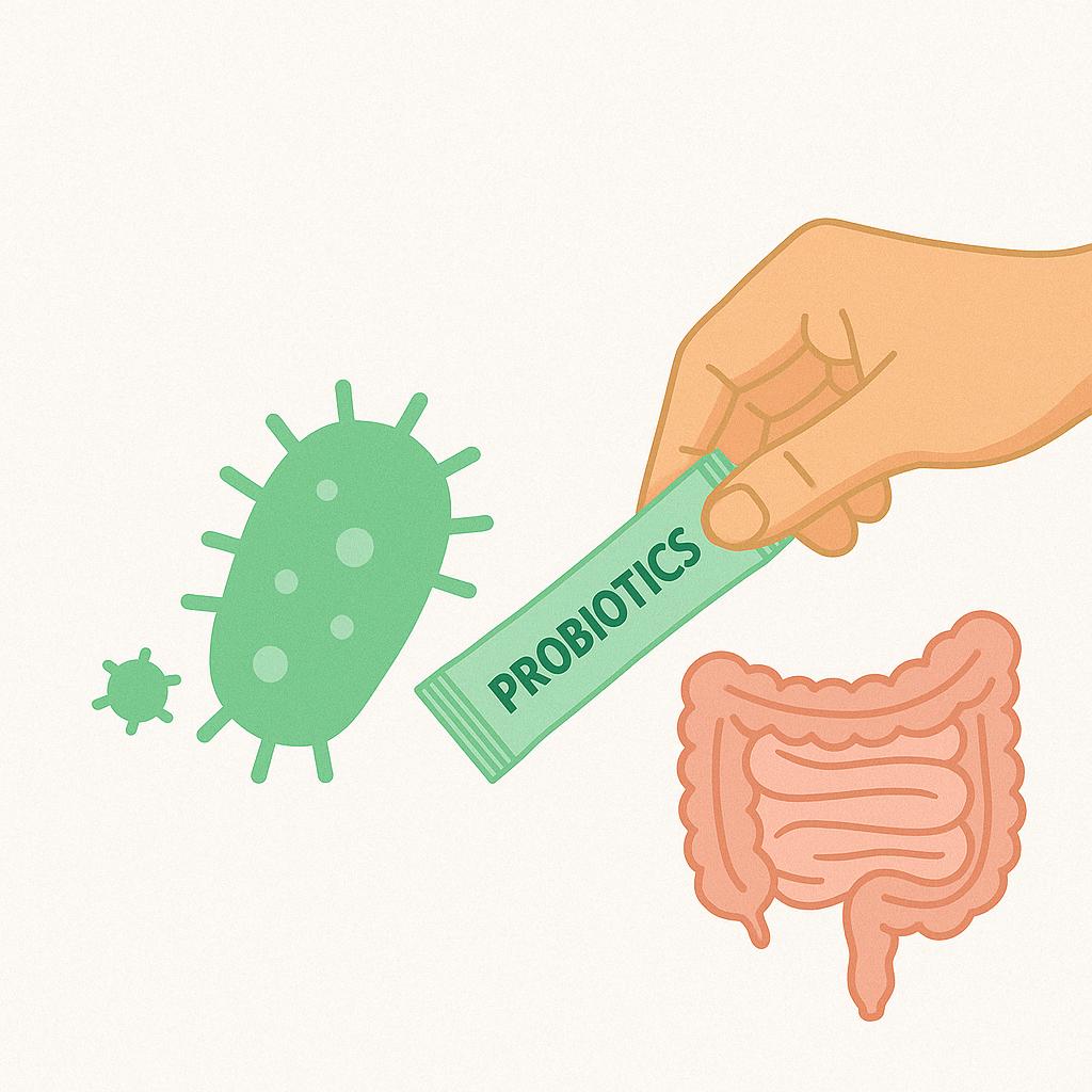 유산균과 장을 표현한 사진