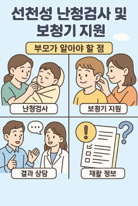 선천성 난청검사 및 보청기 지원, 부모가 알아야 할 점