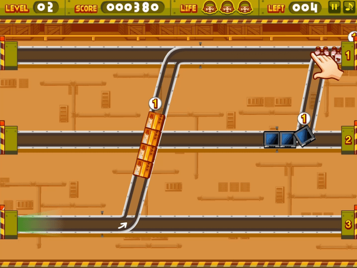 물건을-1번-컨베이어로-연결하는-화면