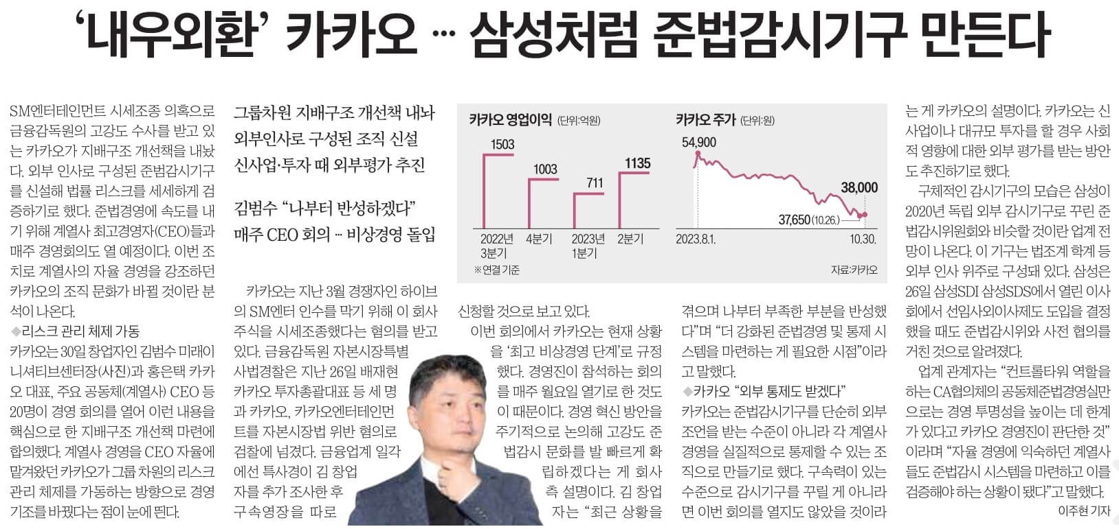 10월 31일 화 경제뉴스 신문스크랩