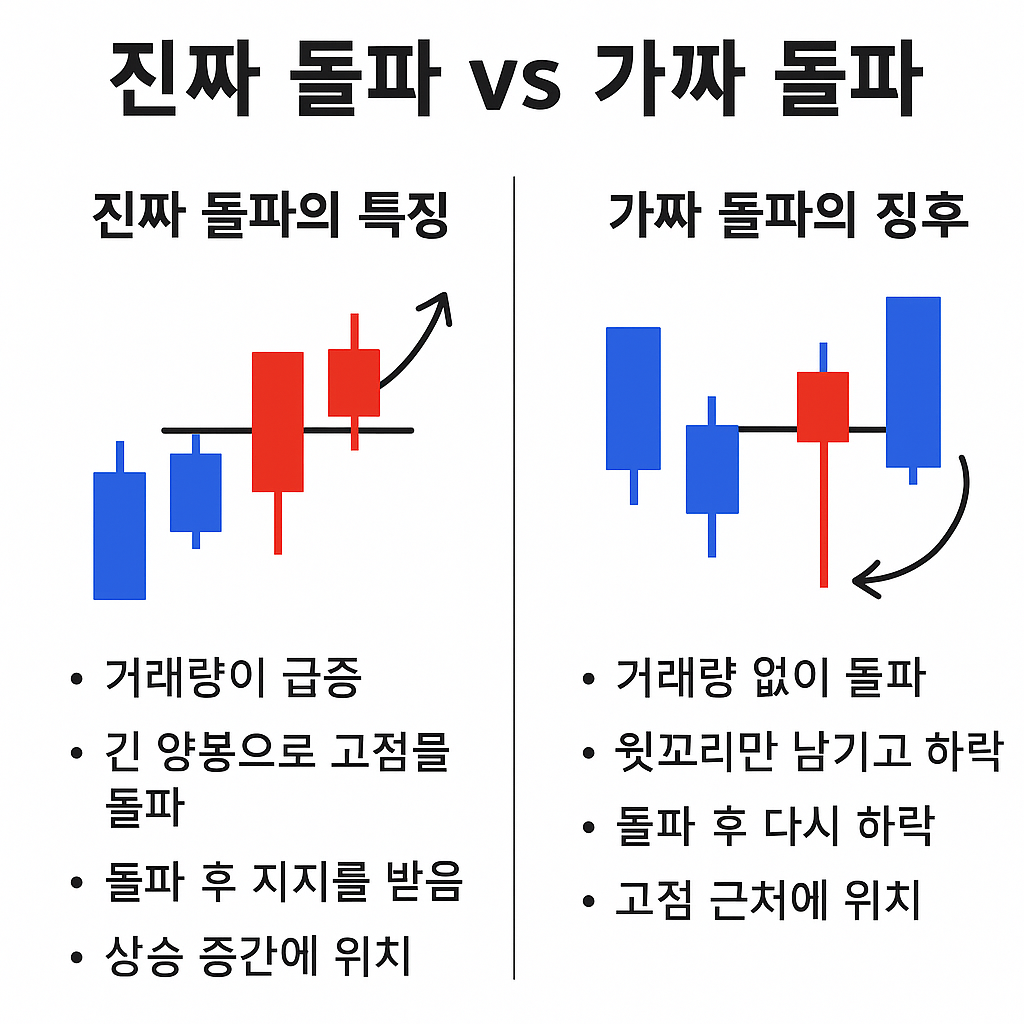 가짜돌파와 진짜돌파