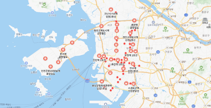 인천 지하철 1호선 및 2호선 노선도 알아보기