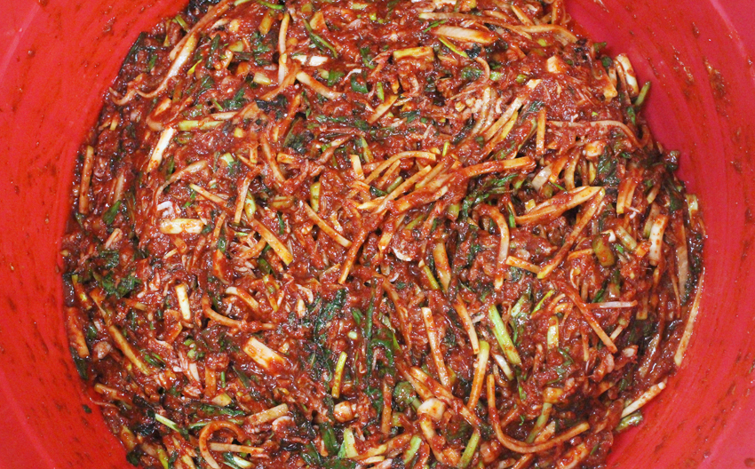 김장김치 20kg 양념 비율