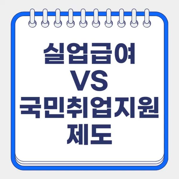 실업급여 VS 국민취업지원제도 비교