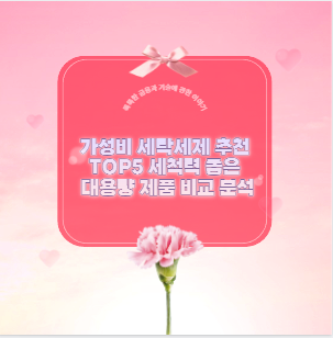 가성비 세탁세제 뭐가 제일 잘 빨릴까 대용량은 맞을까