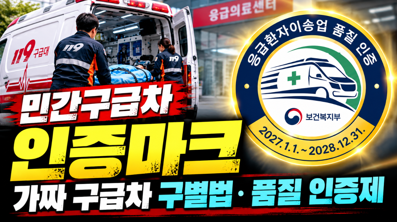 민간구급차 인증마크&middot;품질 인증제