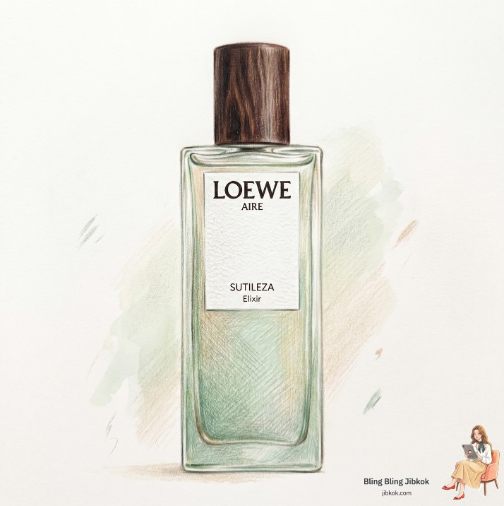 로에베 아이레 수틸레사 오 드 뚜왈렛 향수 병 일러스트(Loewe Aire Sutilesa Eau de Toilette Perfume Bottle Illustration)
