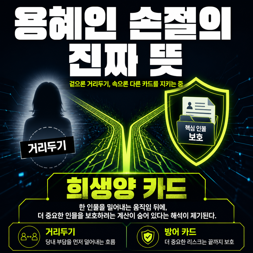 용혜인 손절의 진짜 뜻