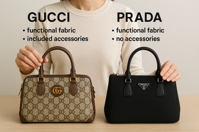 명품 가방 비교 장면