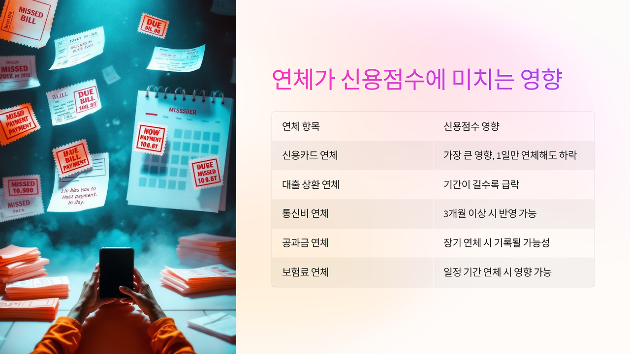 연체가 신용점수에 미치는 충격적인 영향
